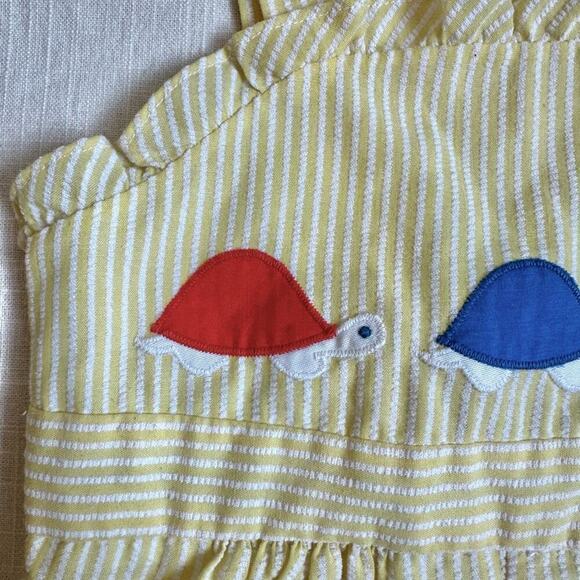 Vintage Fischel by Johnston‎ Romper Yellow Turtles size 4 - Picture 5 of 15